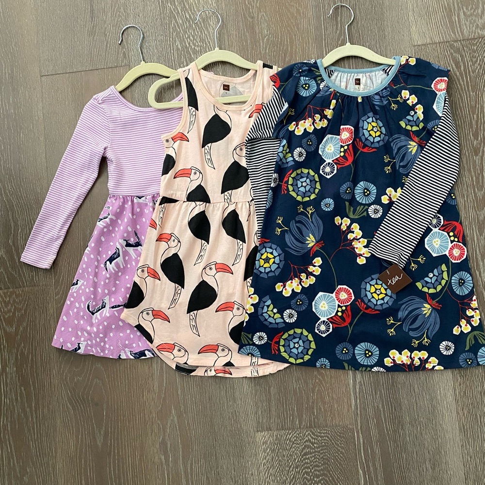 Tea Collection Bundle of 3 Girl’s Dresses Set Sz 5